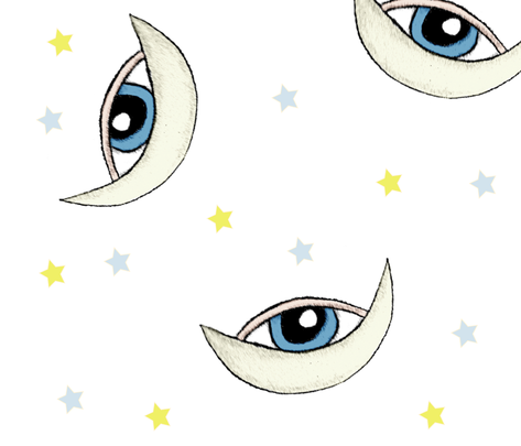 The Night Has 1000 Eyes fabric by dianaelaine on Spoonflower - custom fabric