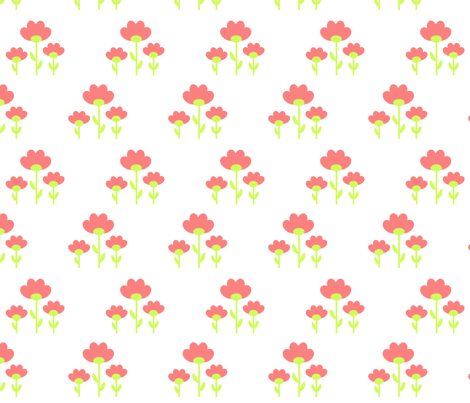 pink flowers fabric by artsy-crafty_babe on Spoonflower - custom fabric