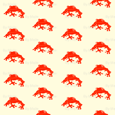 Tree Frog Pattern (Red)