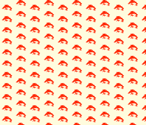 Tree Frog Pattern (Red) fabric by maile on Spoonflower - custom fabric