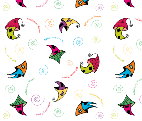 Whimsy Town fabric by dianaelaine on Spoonflower - custom fabric