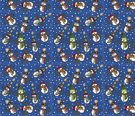 snowmen fabric by studiopetite on Spoonflower - custom fabric