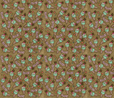 sweet_ice_cream_cones fabric by studiopetite on Spoonflower - custom fabric
