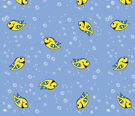Bubble Fish fabric by dianaelaine on Spoonflower - custom fabric