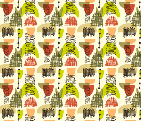 Modern Barkcloth fabric by rightbrainjane on Spoonflower - custom fabric