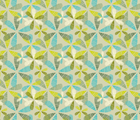 Flower Leaves fabric by rightbrainjane on Spoonflower - custom fabric