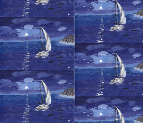 Sunshine at night fabric by gart on Spoonflower - custom fabric