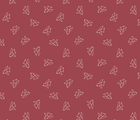 BirdTossRED fabric by triciatharp on Spoonflower - custom fabric