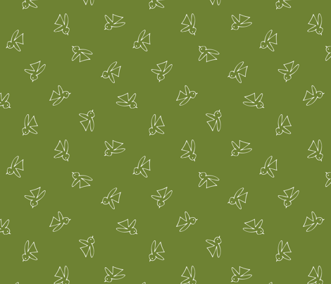 BirdTossGREEN fabric by triciatharp on Spoonflower - custom fabric