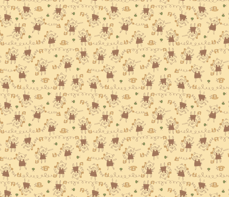 PhoneYELLOW fabric by triciatharp on Spoonflower - custom fabric