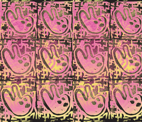 hello everybunny. pinks. fabric by steph_tichenor on Spoonflower - custom fabric