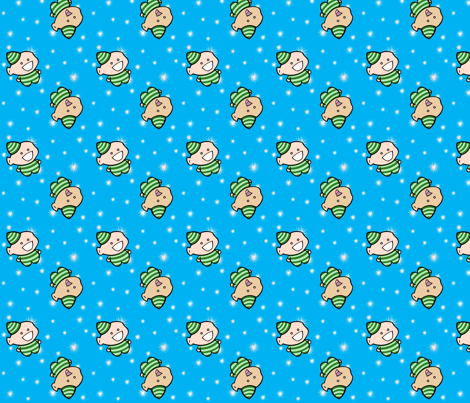 Elfy Blue fabric by arcana-j on Spoonflower - custom fabric
