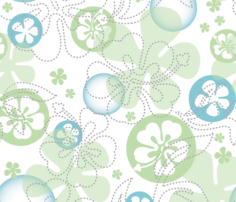 Hibiscus_Waves fabric by shelley0917 on Spoonflower - custom fabric