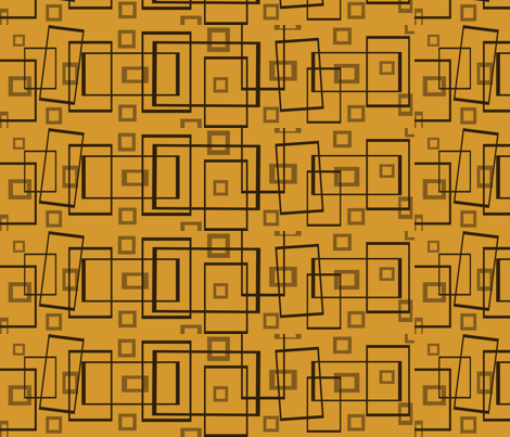 Tangerine Geo-Mod fabric by designsbychelsee on Spoonflower - custom fabric