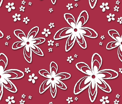 RedFloral fabric by shelley0917 on Spoonflower - custom fabric