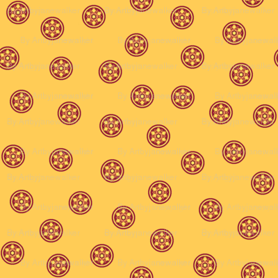 Agrata:  Dots on gold  ©2010 by Jane Walker