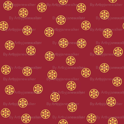 Agrata:  Dots on red  ©2010 by Jane Walker