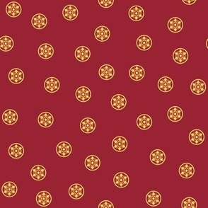 Agrata:  Dots on red  ©2010 by Jane Walker