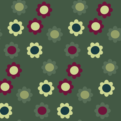 Flowers on green
