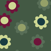 Flowers on green