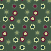 Flowers on green