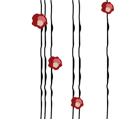Flowers on a string
