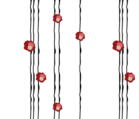 Flowers on a string fabric by sukro on Spoonflower - custom fabric