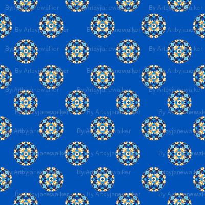 Burian Blue:  Dots on blue   ©2010 by Jane Walker