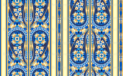 Burian Blue:  Paisley stripes   ©2010 by Jane Walker