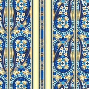 Burian Blue:  Paisley stripes   ©2010 by Jane Walker