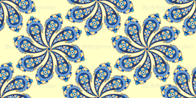 Burian Blue:  Paisley   ©2010 by Jane Walker