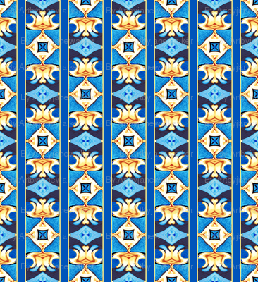 Burian Blue:  Stripes   ©2010 by Jane Walker