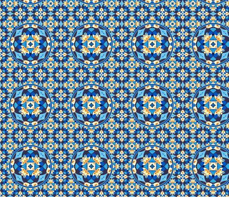 Burian Blue:  Accent   ©2010 by Jane Walker fabric by artbyjanewalker on Spoonflower - custom fabric