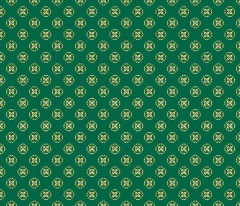 Burian Green:  Dots on green   ©2010 by Jane Walker fabric by artbyjanewalker on Spoonflower - custom fabric