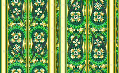 Burian Green:  Paisley Stripe   ©2010 by Jane Walker