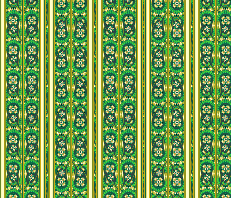 Burian Green:  Paisley Stripe   ©2010 by Jane Walker fabric by artbyjanewalker on Spoonflower - custom fabric