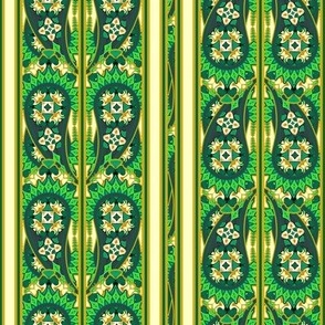 Burian Green:  Paisley Stripe   ©2010 by Jane Walker
