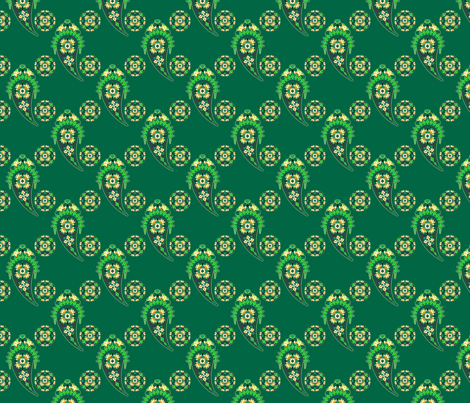 Burian Green:  Paisley Dot   ©2010 by Jane Walker