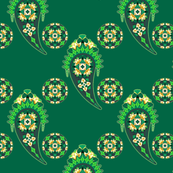 Burian Green:  Paisley Dot   ©2010 by Jane Walker