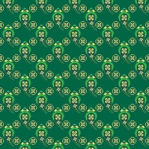 Burian Green:  Paisley Dot   ©2010 by Jane Walker