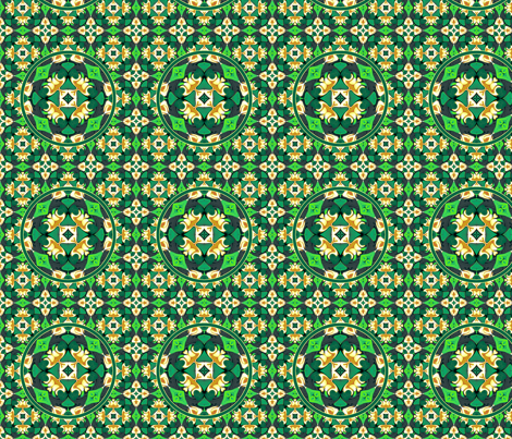 Burian Green:  Accent   ©2010 by Jane Walker fabric by artbyjanewalker on Spoonflower - custom fabric