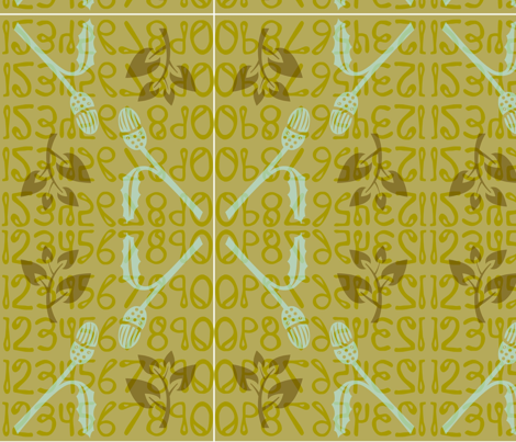 mmmat6510's organic numbers fabric by mmmat6510 on Spoonflower - custom fabric