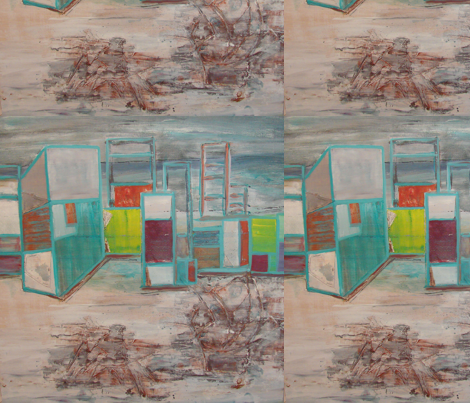 Chair-with-view fabric by thread_and_thumb on Spoonflower - custom fabric