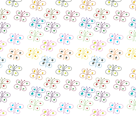 Rainbow_Butterfly fabric by tali on Spoonflower - custom fabric