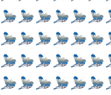 Snow Bird fabric by karenharveycox on Spoonflower - custom fabric