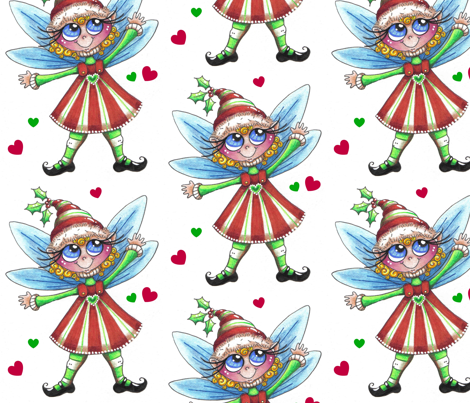 Little Miss Christmas fabric by jlnilsson on Spoonflower - custom fabric