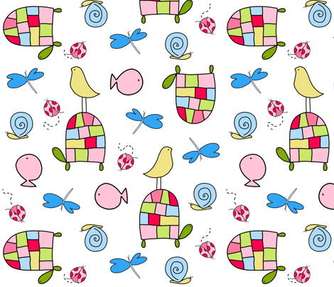 By the pond fabric by emrick123 on Spoonflower - custom fabric