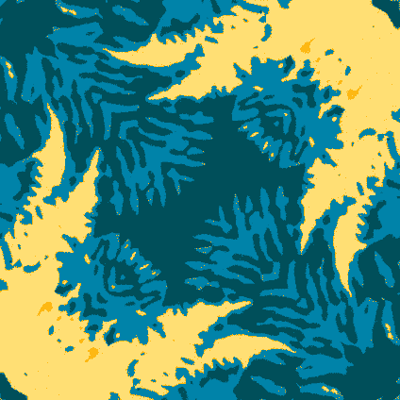 gold and blue star burst