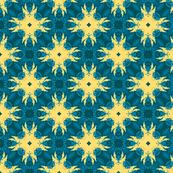 gold and blue star burst
