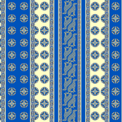 Burian Blue:  Greyhound Stripe   ©2010 by Jane Walker